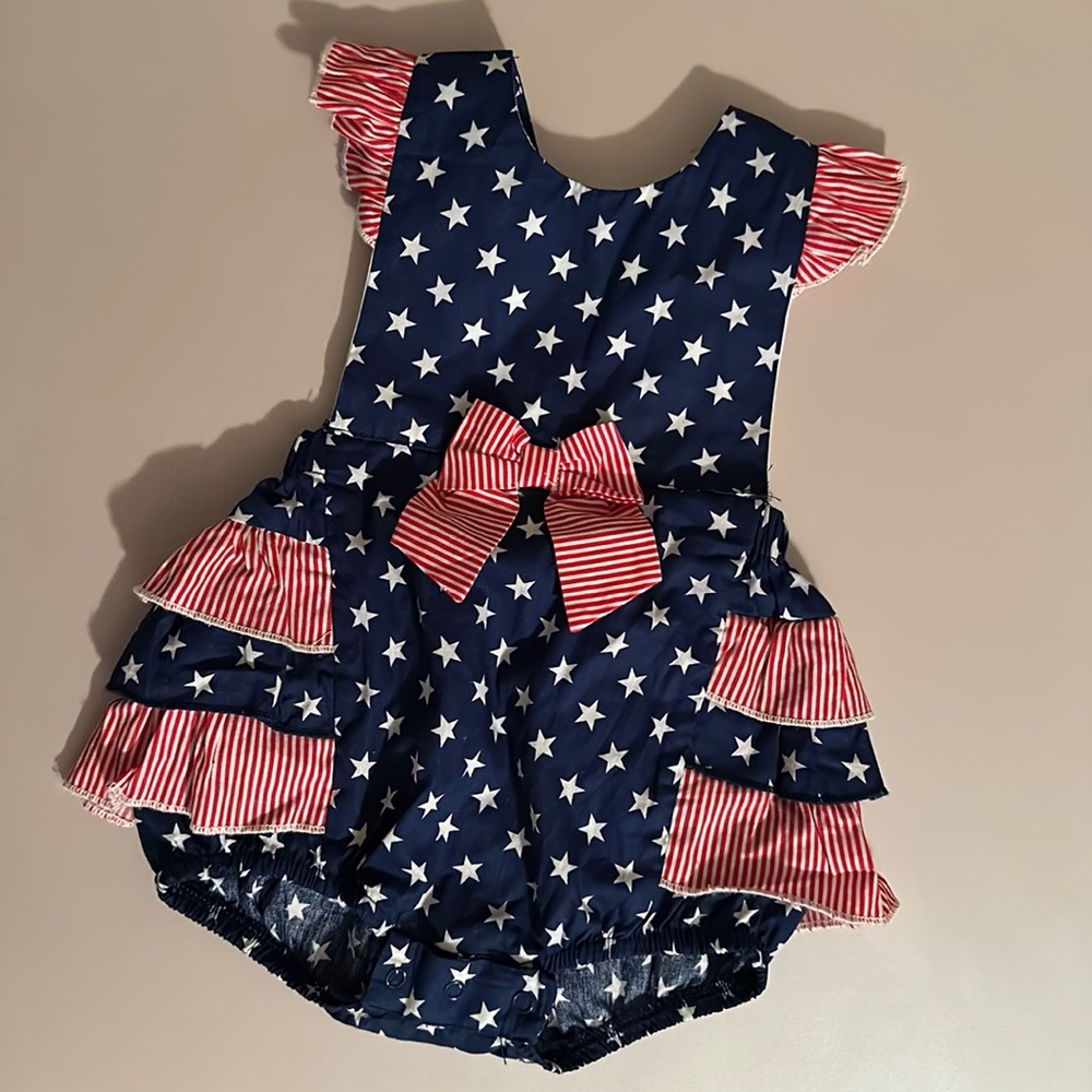 Infant patriotic romper